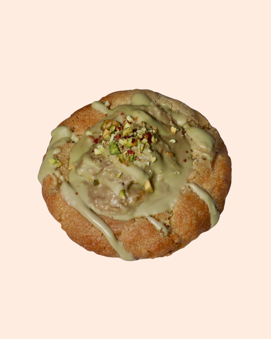 Pistachio Kunafa Gourmet Topped Cookie